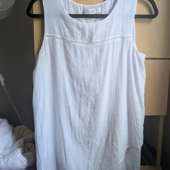 Cristina B Tops - White Sleeveless Blouse